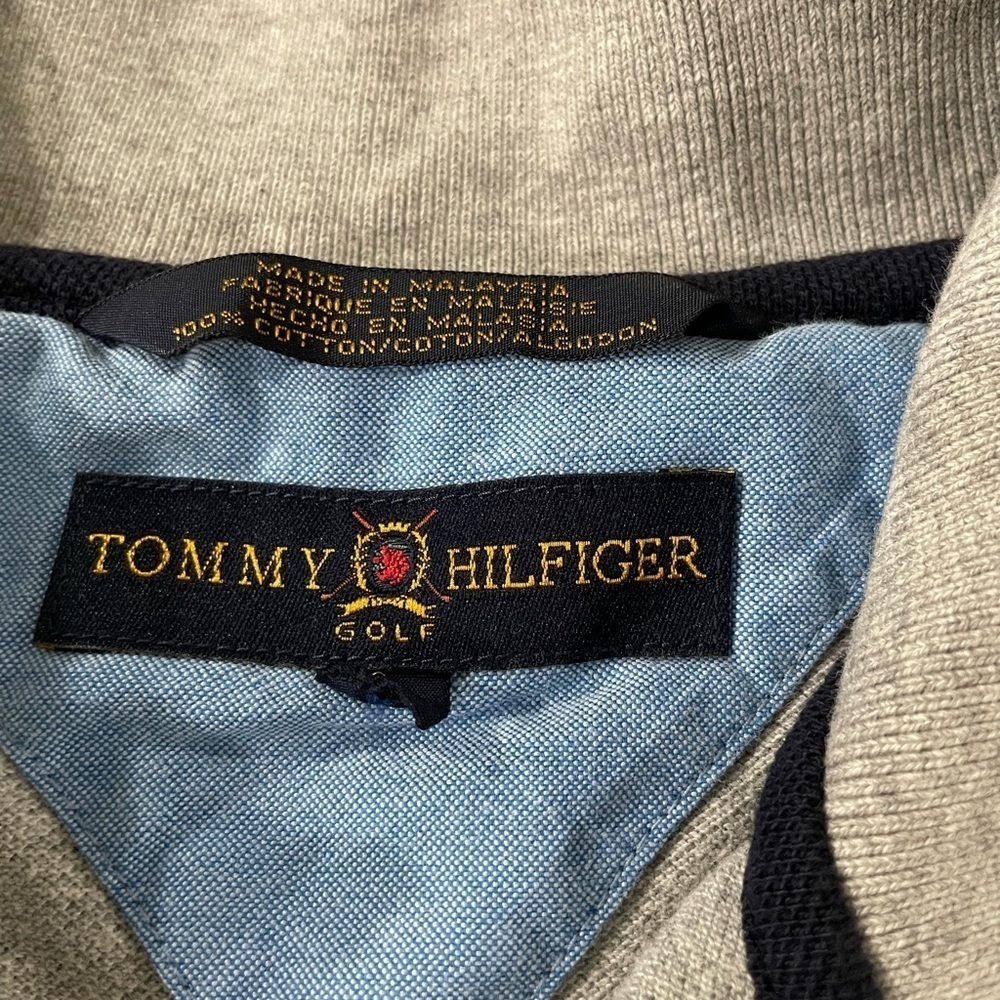 Tommy Hilfiger Golf Gray Polo Collar Shirt Size L - Picture 3 of 5